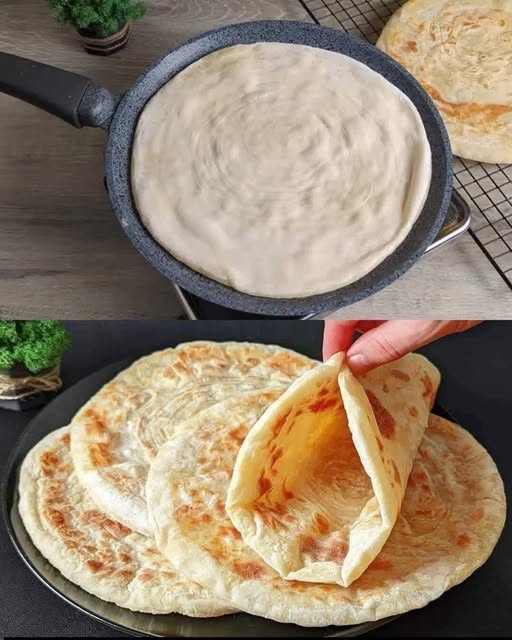 layered flatbread