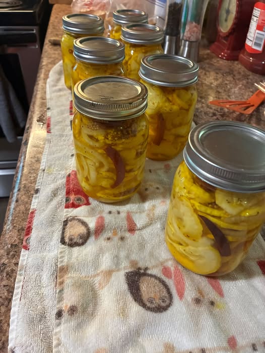 pickled yellow squash