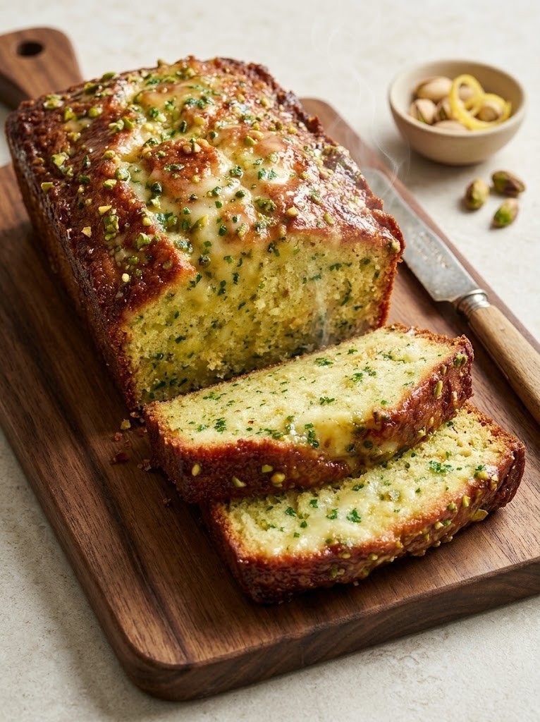 Lemon Pistachio Zucchini Bread